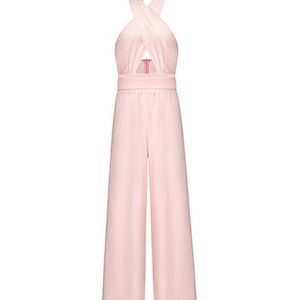 DESIGNER PINK HALTER JUMPSUIT NWT❣